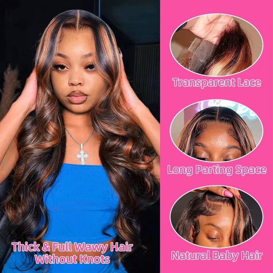 Human Hair Wigs - Parrucche Frontali in Pizzo 13x4 Ombre