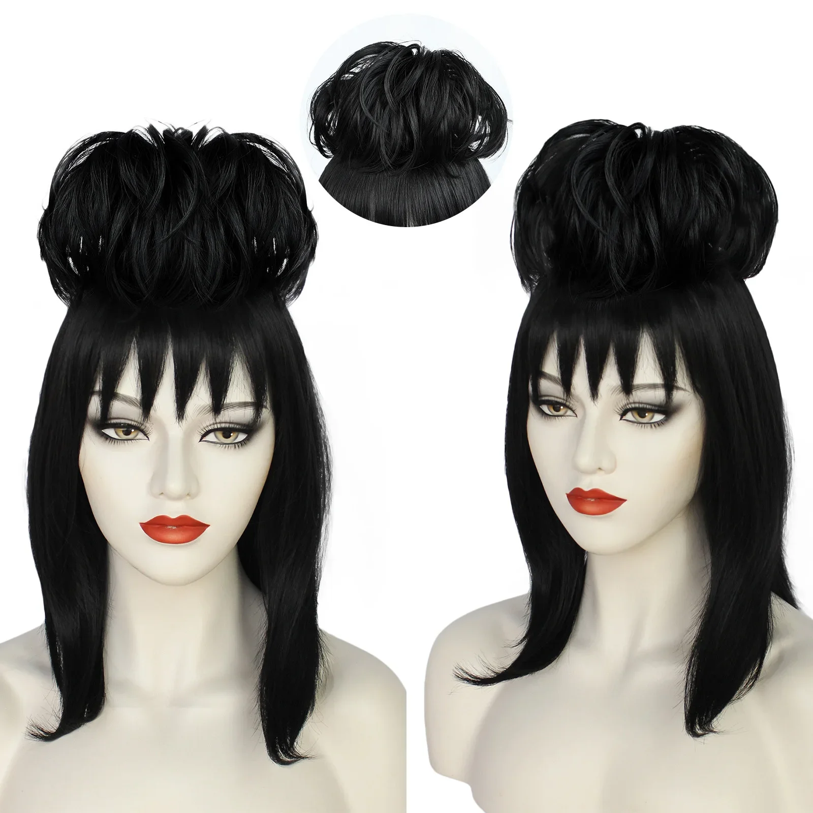 Synthetic Braided Wigs For Black Women - Lydia Deetz Parrucca Cosplay Abito da