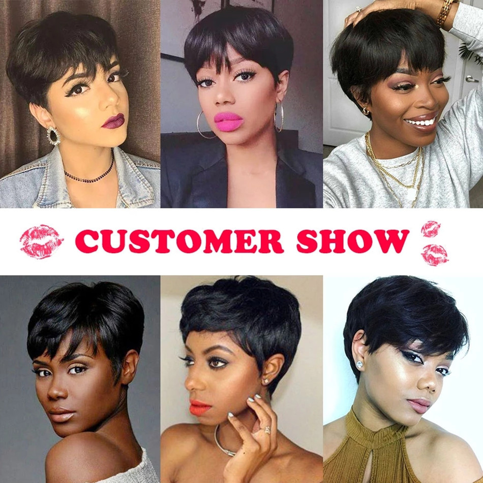 Parrucche corte in capelli uma - Short Pixie Cut Wig Human Hair Cheap recensione e prezzo