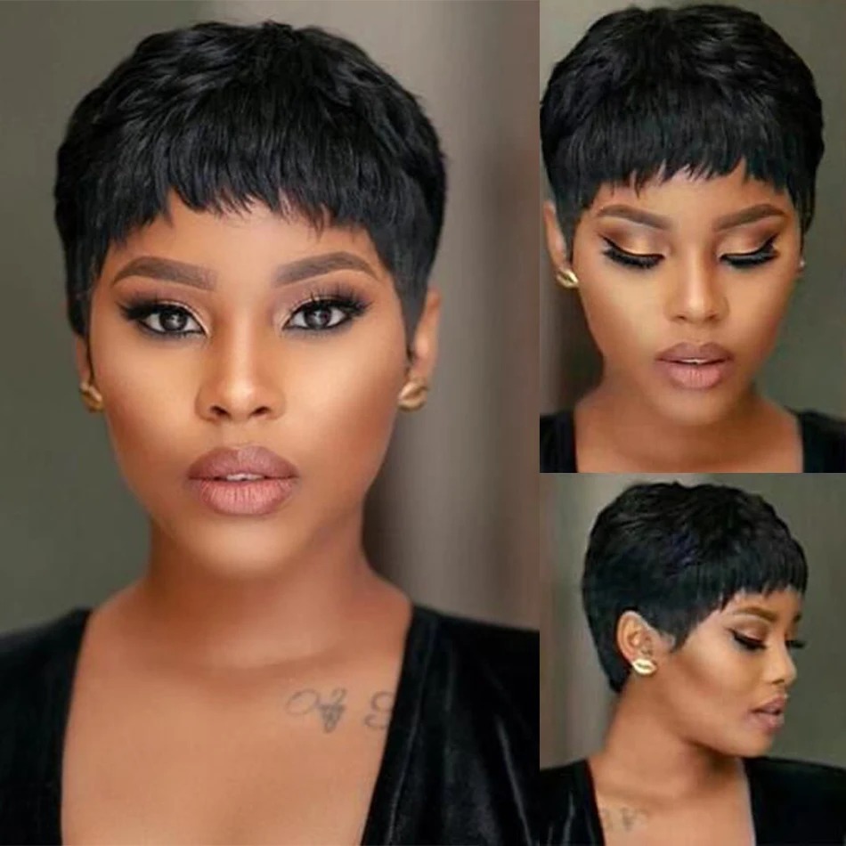 Parrucca corta diritta Bob Par - Short Pixie Cut Wig Human Hair Cheap recensione e prezzo