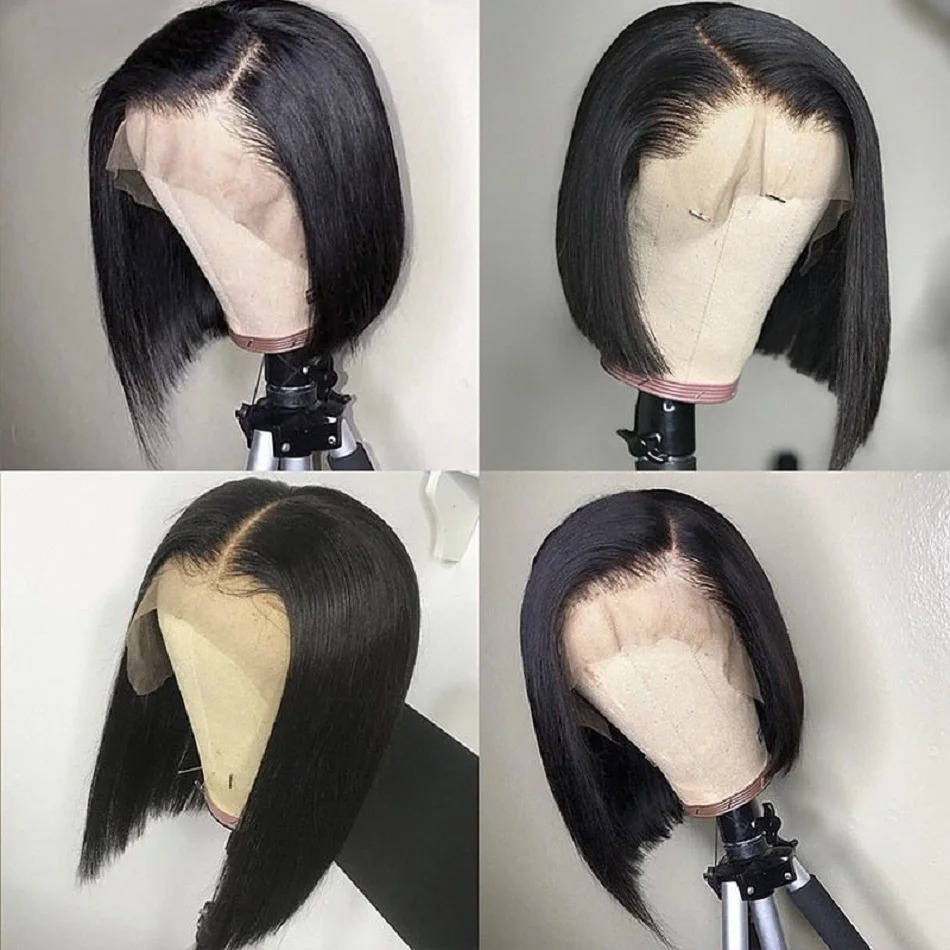 Parrucca Nera Corta con Pizzo  - Pre Parted 13X4 Lace Front Bob Wig recensione e prezzo