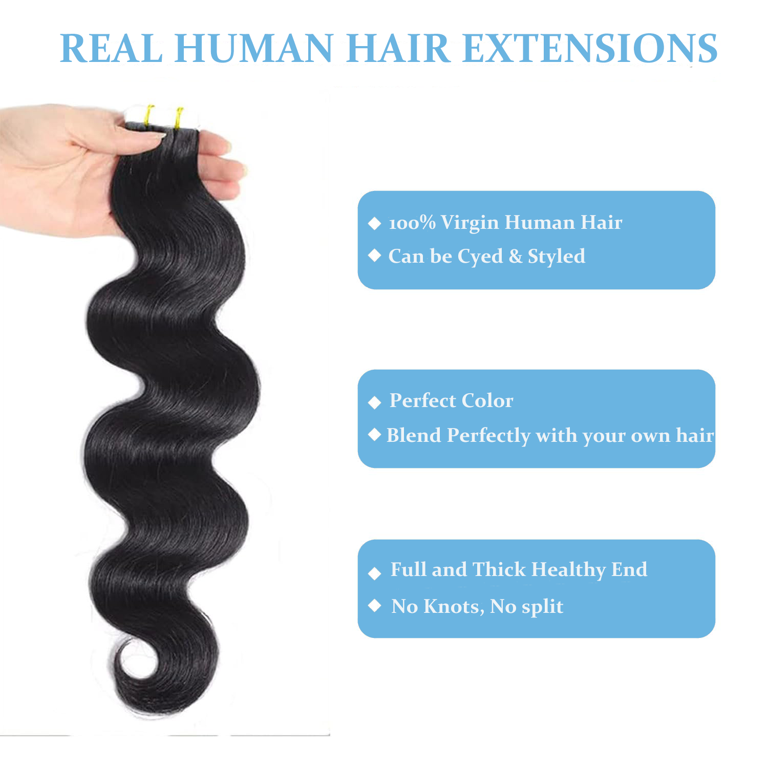 Extension per capelli con nast - Invisible Tape In Extensions Real Hair recensione e prezzo