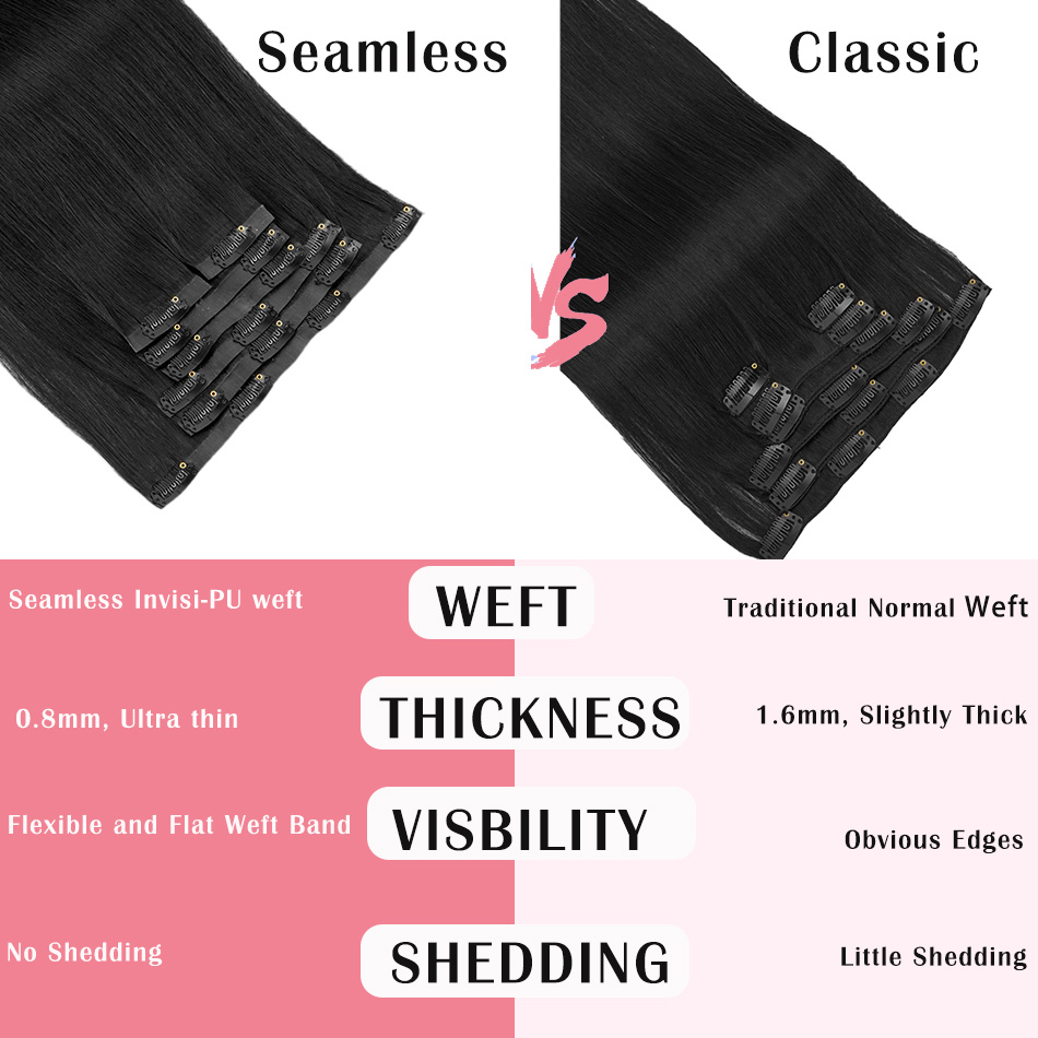 Extensioni per capelli a clip  - Seamless Clip In Hair Extensions Human Hair recensione e prezzo