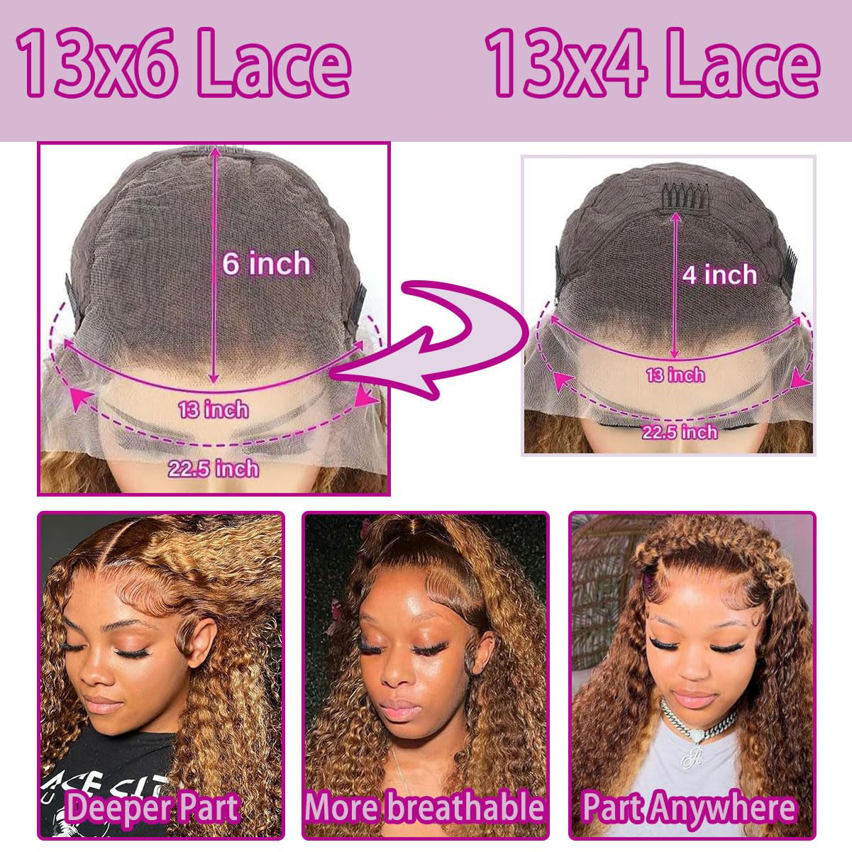 36 pollici onda profonda P4/27 - Lace Front Wigs recensione e prezzo
