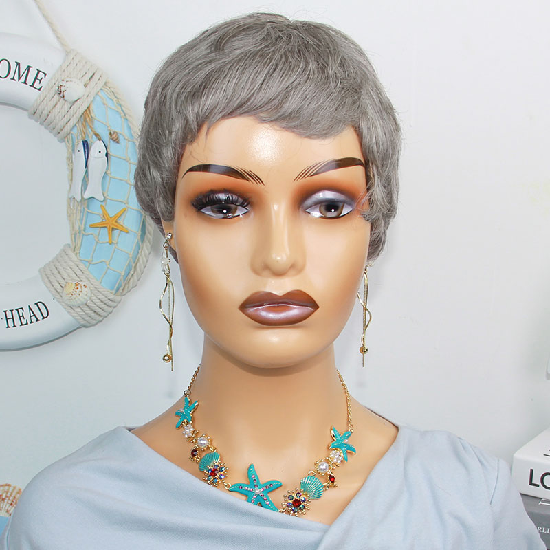 Parrucche Corte e Lisce in Cap - Short Pixie Cut Wig Human Hair Cheap recensione e prezzo